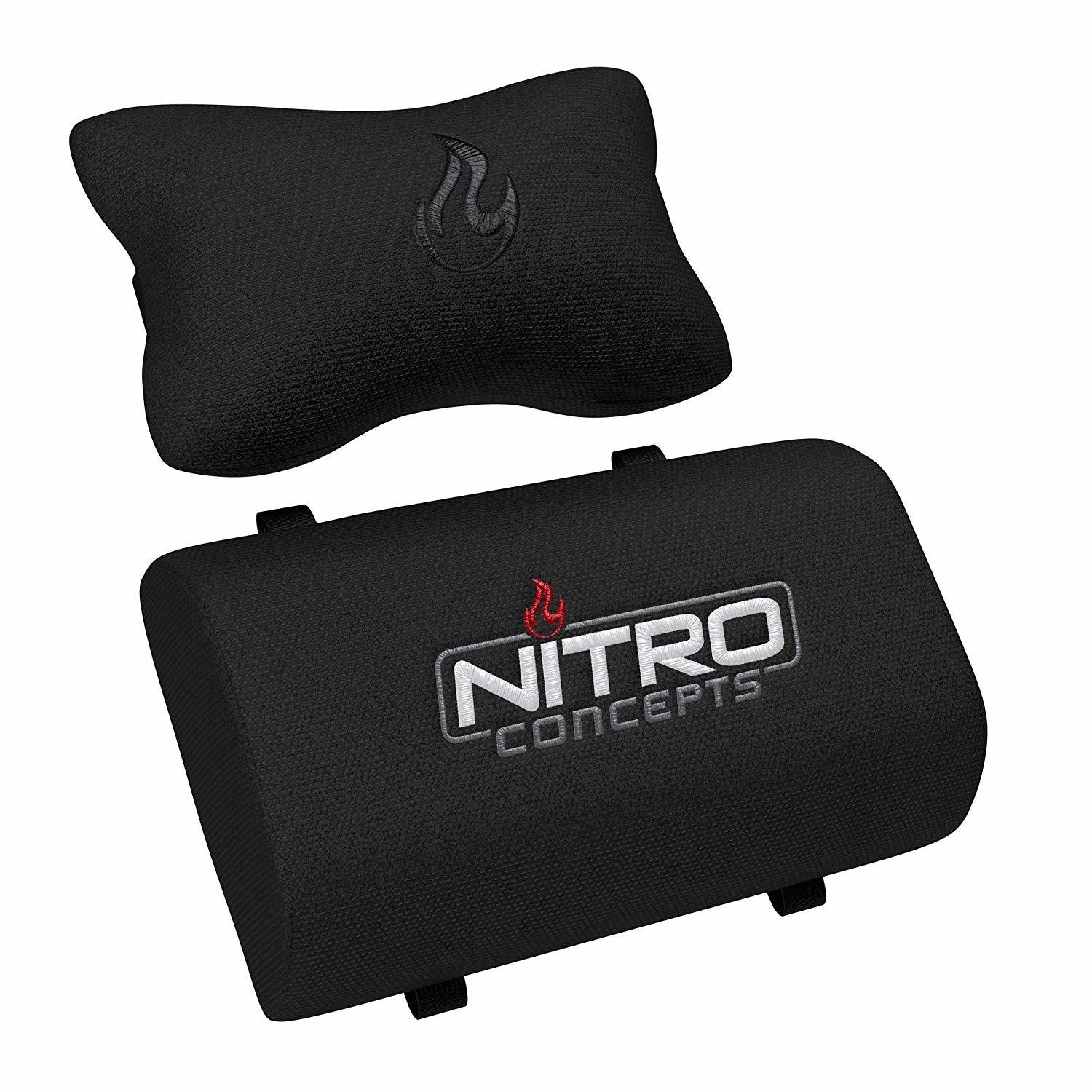 Ghế gamer Nitro Concepts Carbon Black (S300EX-BC) trang bị bộ gối đệm cao cấp